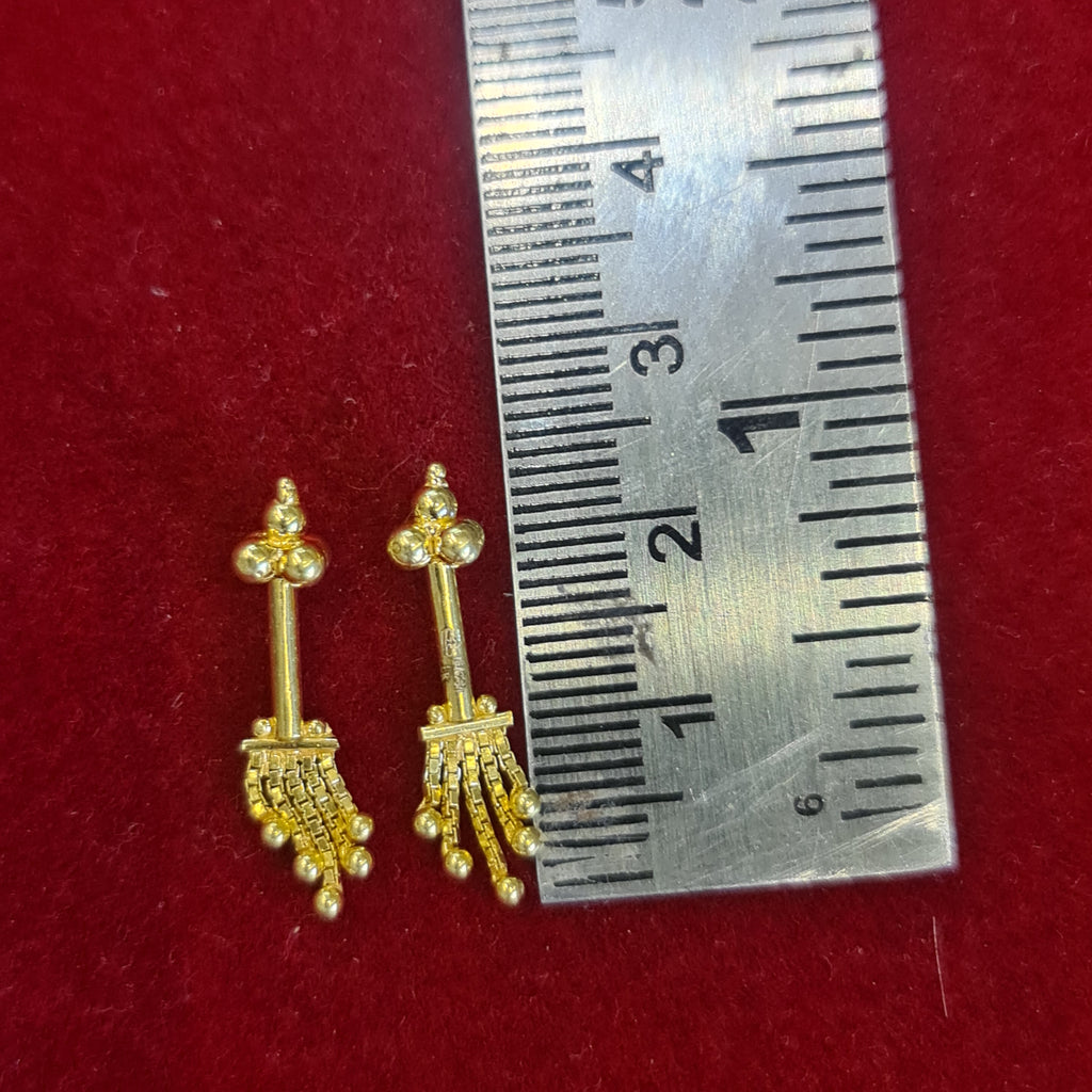 18K Gold Bugudi/Coppu Earring - BIS Hallmarked