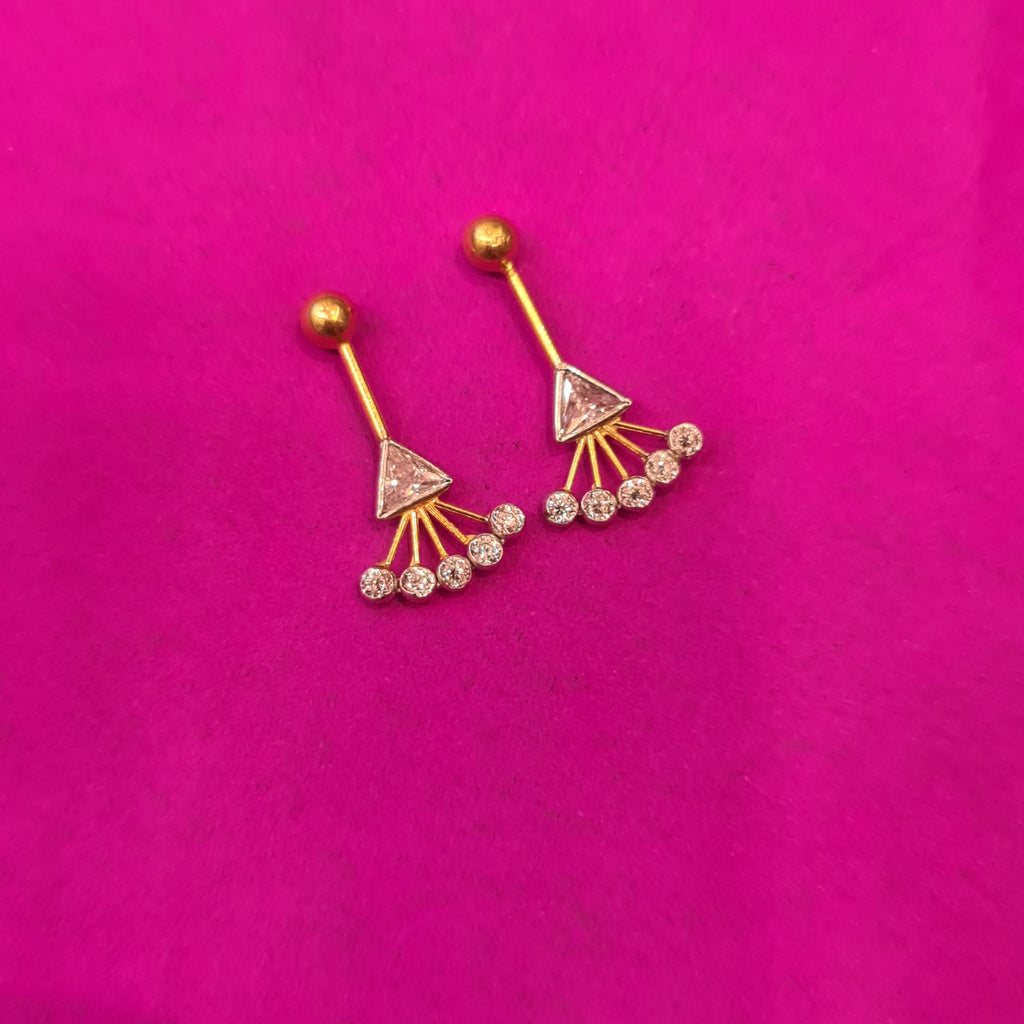 18kt Gold Bugudi Earring - Traditional Hoop Design
