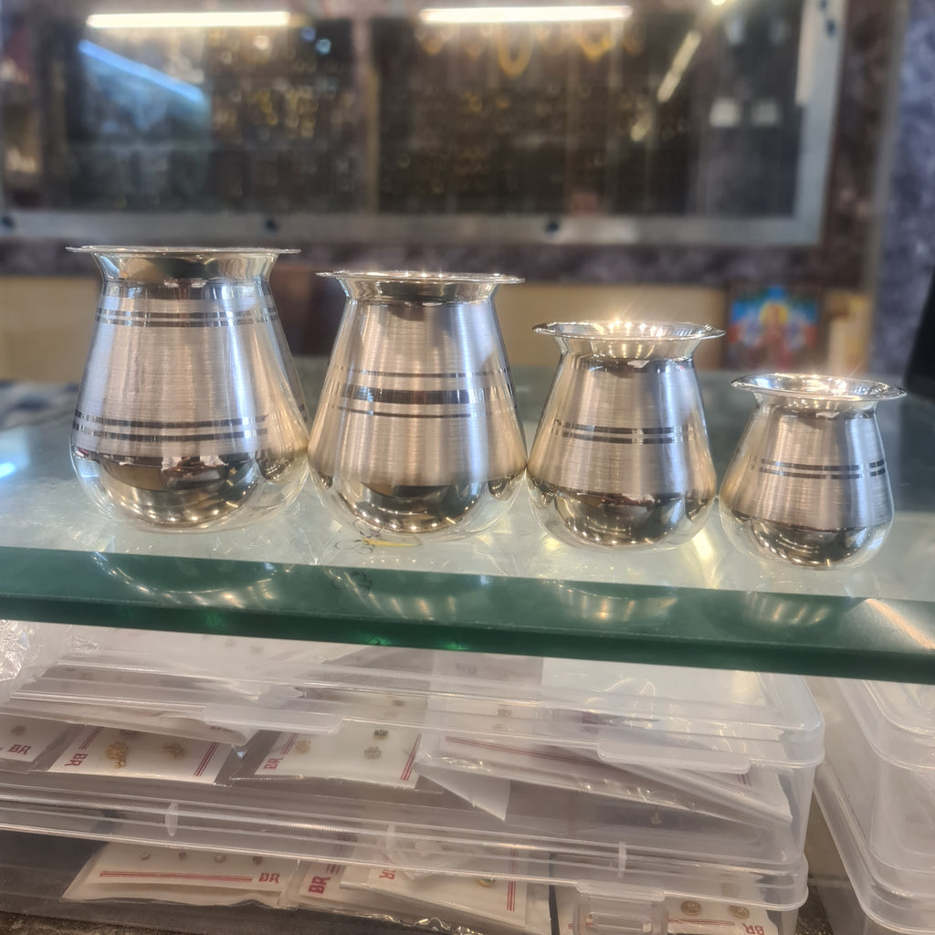 Pure Silver Chambu | Marwadi Lota | Kalash - 800 Purity