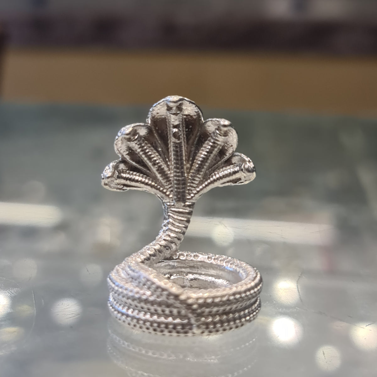 Pure Silver Solid Panchmukhi Nag (Seshnag) for Pooja - 17.5g