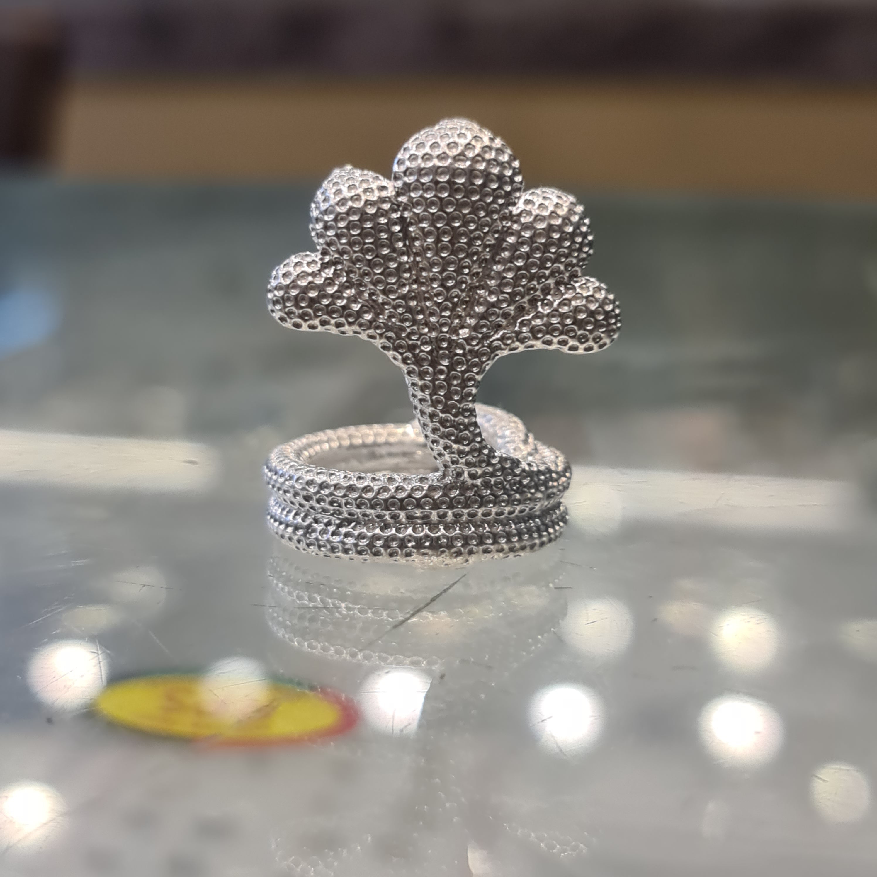 Pure Silver Solid Panchmukhi Nag (Seshnag) for Pooja - 17.5g