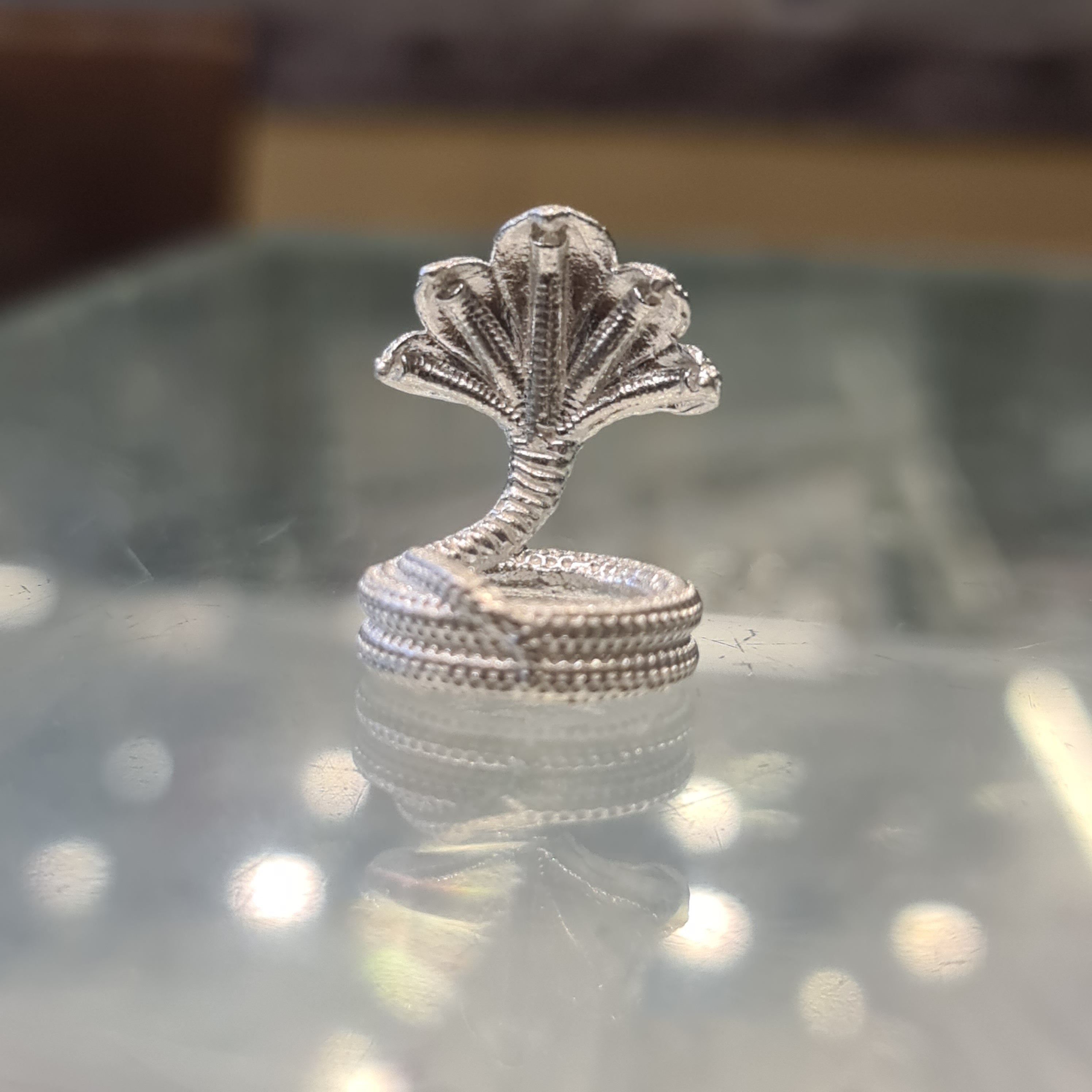 Pure Silver Panchmukhi Nag (Seshnag) for Pooja - 10.5g