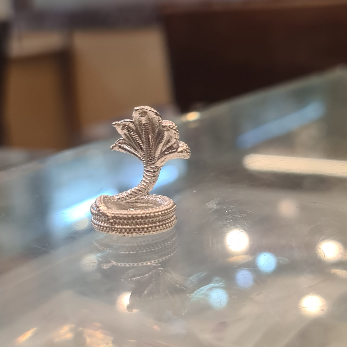 Pure Silver Panchmukhi Nag (Seshnag) for Pooja - 10.5g
