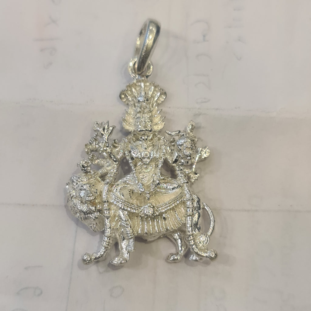 Pure Silver Pratyangira Devi Locket - 925 Sterling Silver Pendant
