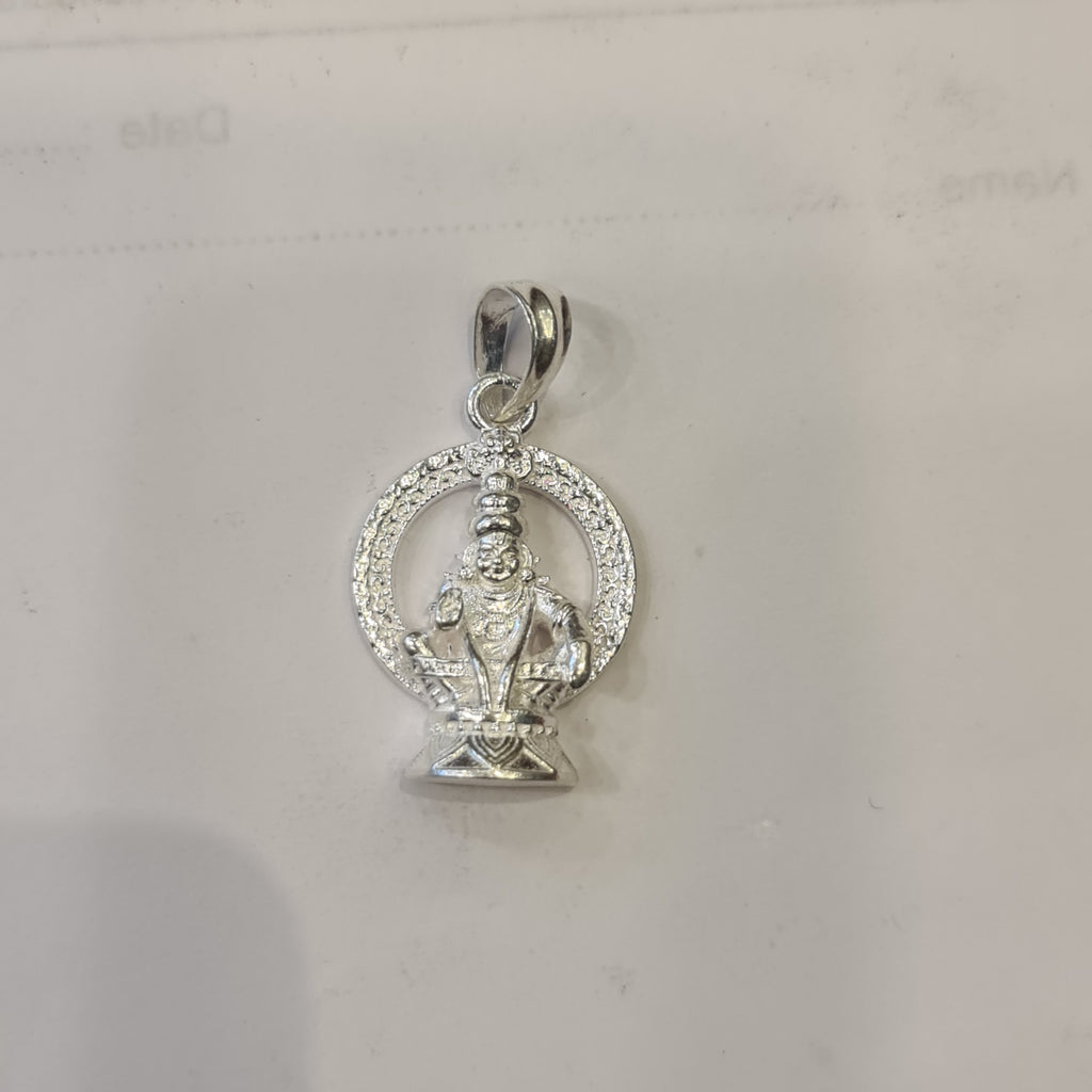 Silver Ayyappa Swami Locket - 800 Purity | 5.8g Compact Pendant