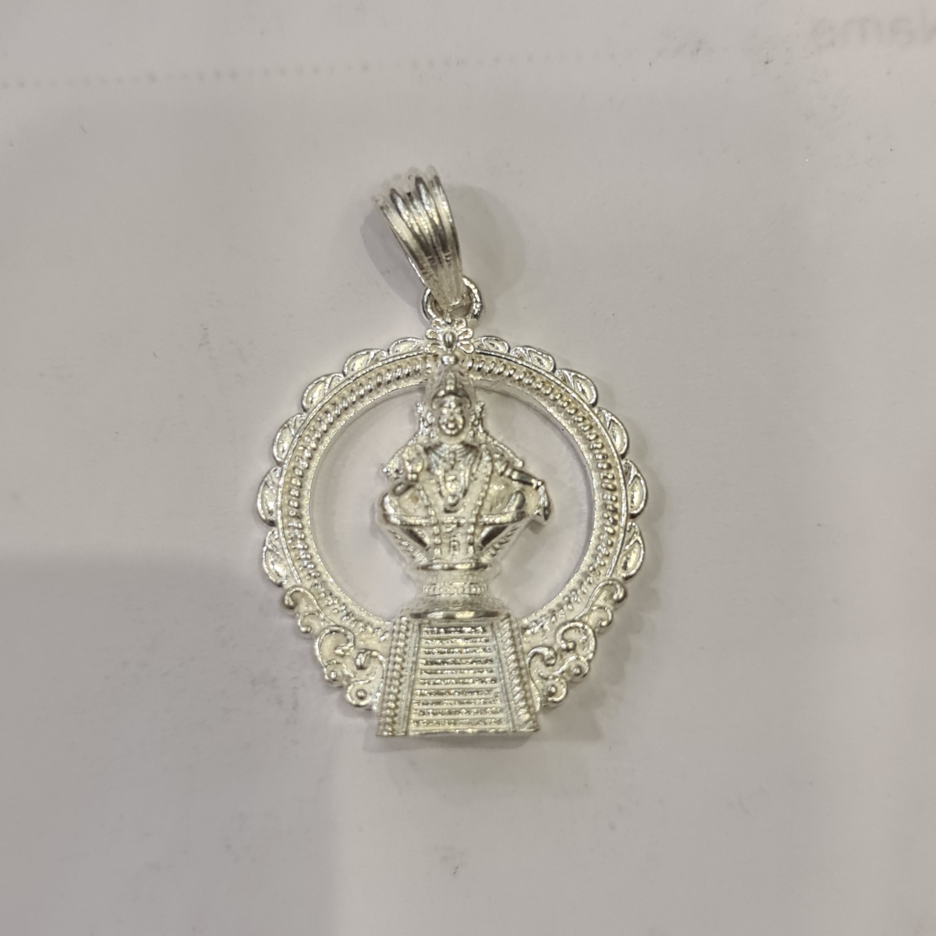 Silver Ayyappa Swami Locket - 800 Purity | 7g Temple Pendant