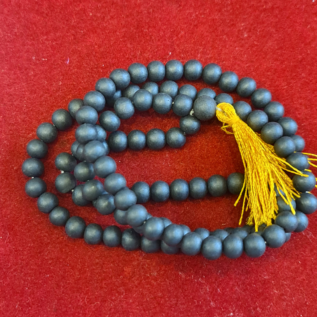 Karungali Mala - 108+1 Beads Lab Certified Ebony Prayer Beads (7mm)