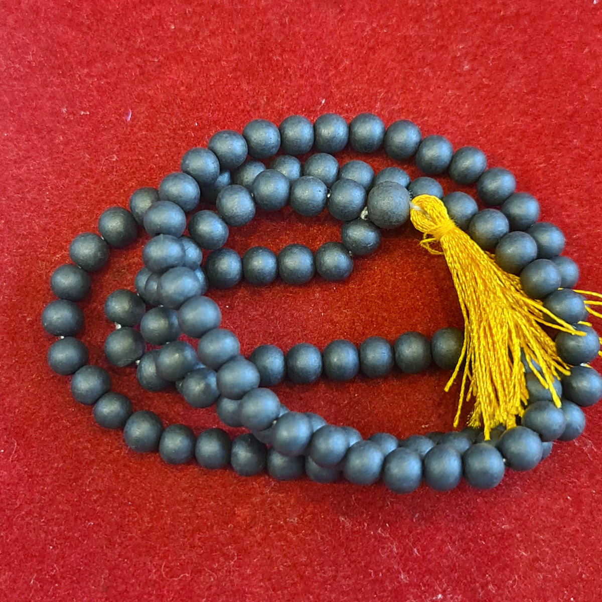 Karungali Mala - 108+1 Beads Lab Certified Ebony Prayer Beads (7mm)