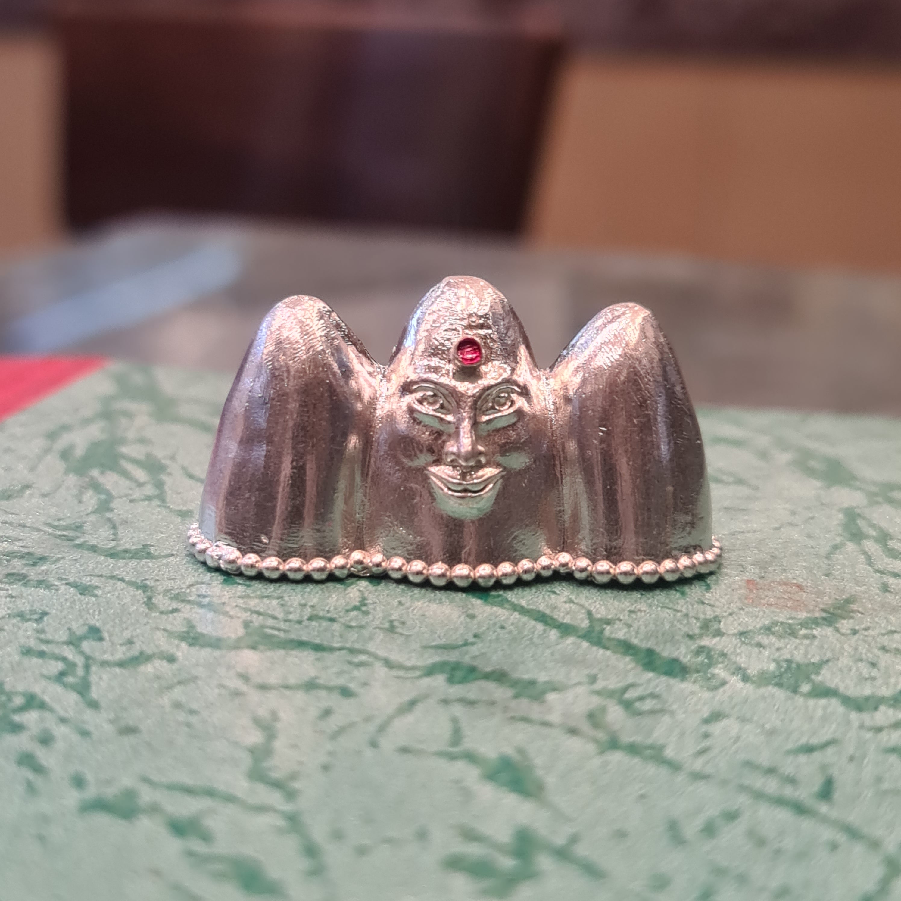 Pure Silver Gowramma Idol - Handcrafted Temple Deity (25g)