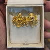 22kt Gold Shankh Chakra Earrings for Men
