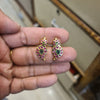 Handmade Small Kempu Mango Earrings | Temple Jewellery | Screw Back