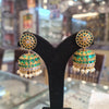 Jadau Emerald Polki Jhumka | Screw Back | Traditional Temple Jewellery