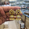 Kempu Chakra Sun Jhumka Earrings | Pearl-Tipped Spokes | Dome Jhumka | 4 Stone Variants