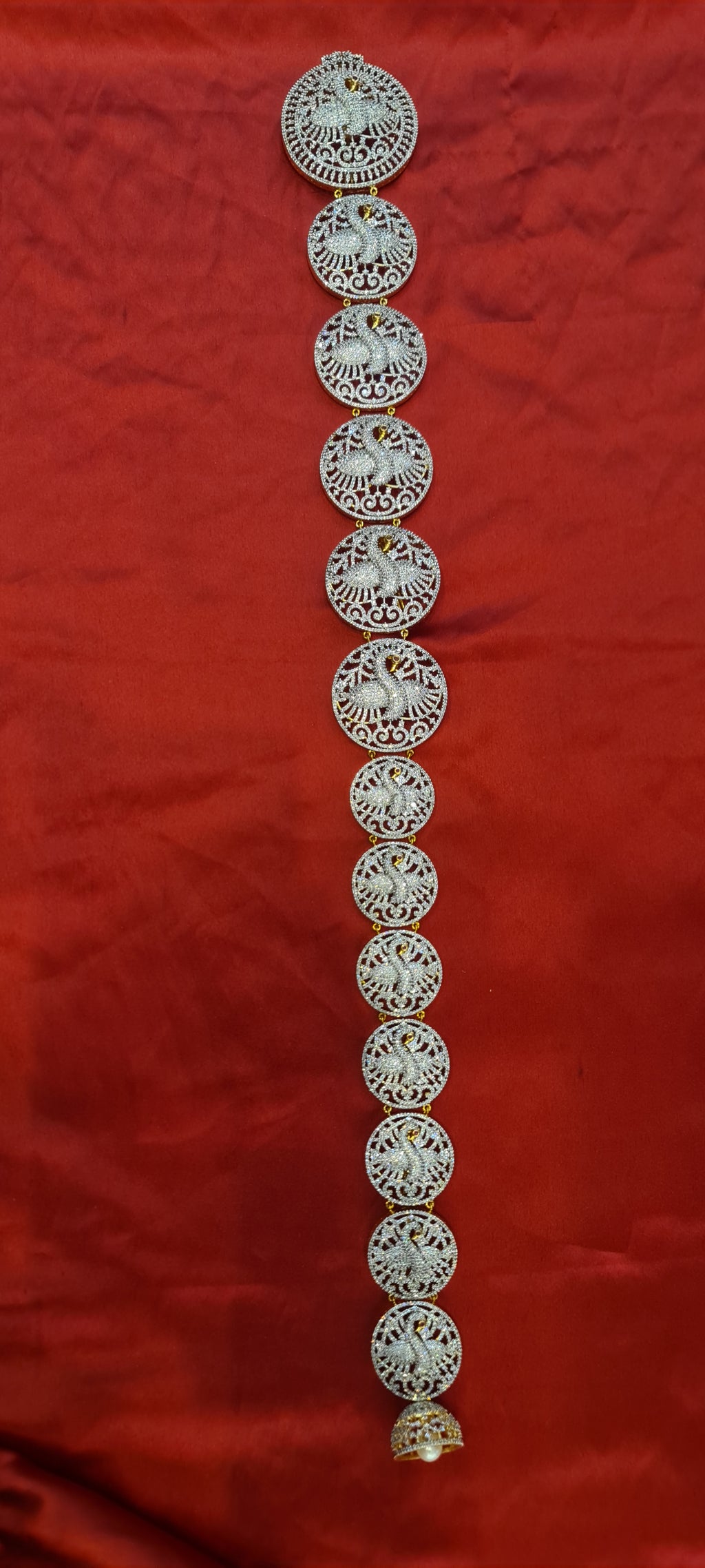 Yashi CZ Diamond Bridal Jada Bila | South Indian Hair Jewellery