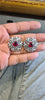 Black Rhodium CZ Tops | Emerald, Ruby & Citrine | Cluster Stud Earrings
