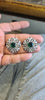 Black Rhodium CZ Tops | Emerald, Ruby & Citrine | Cluster Stud Earrings