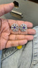 Purple CZ Halo Stud Earrings | Sparkling Cubic Zirconia Studs