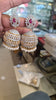 CZ Diamond Replica Jhumka Earrings with Ruby Stone – With/Without Pearl Drops