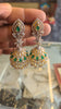 360° Rotating CZ Jhumka Earrings | Push Back | 24K Gold & Rose Gold