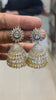 American Diamond Sunburst Jhumka Earrings with Sterling Shine Stones