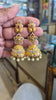 Polki Jhumka Earrings | Gold Plated | Pearl Drops & Ruby Beads Variants