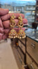 Gold Plated Polki & CZ Jhumki Earrings with Pearl Drops