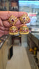 Ruby Emerald Polki Jhumka Earrings | Push Back | Gold Finish