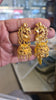 Peacock Matte Gold Temple Jhumka Earrings | Multicolour Stones | Push Back | 28g