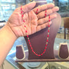 Red Coral & Pearl Gold Chain Necklace | Pagdalu Munga Mala