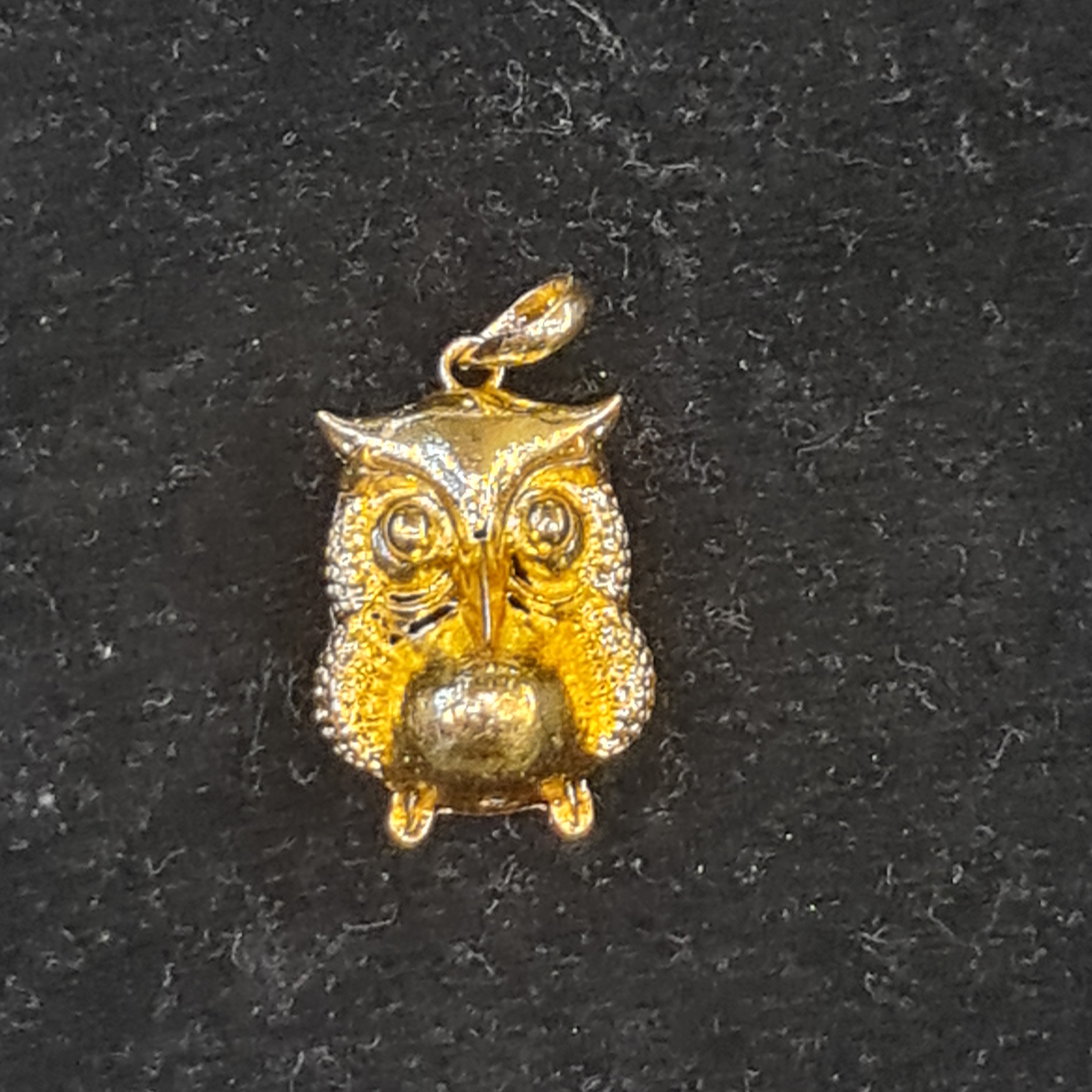 Panch Loham Owl Locket original product photo on black velvet
