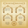 22K Gold Temple Jhumka Earrings Specification Card