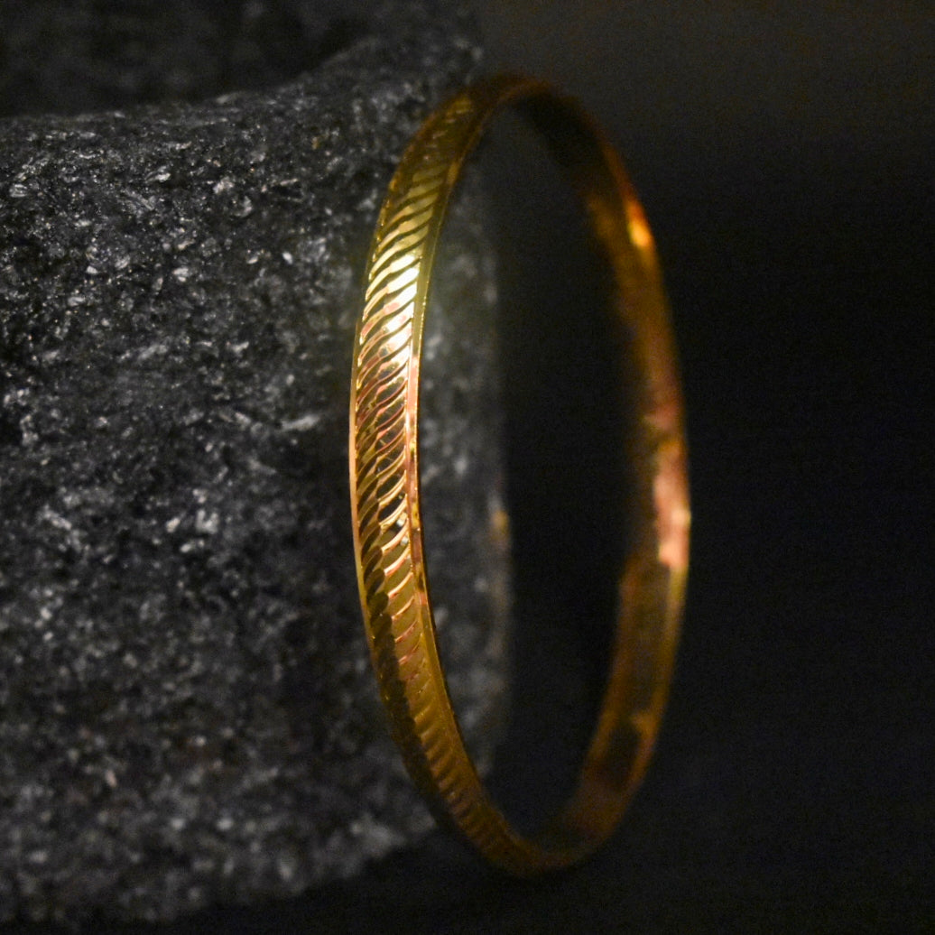 24K Gold Plated Anti-Tarnish Men's Kada for Daily Use