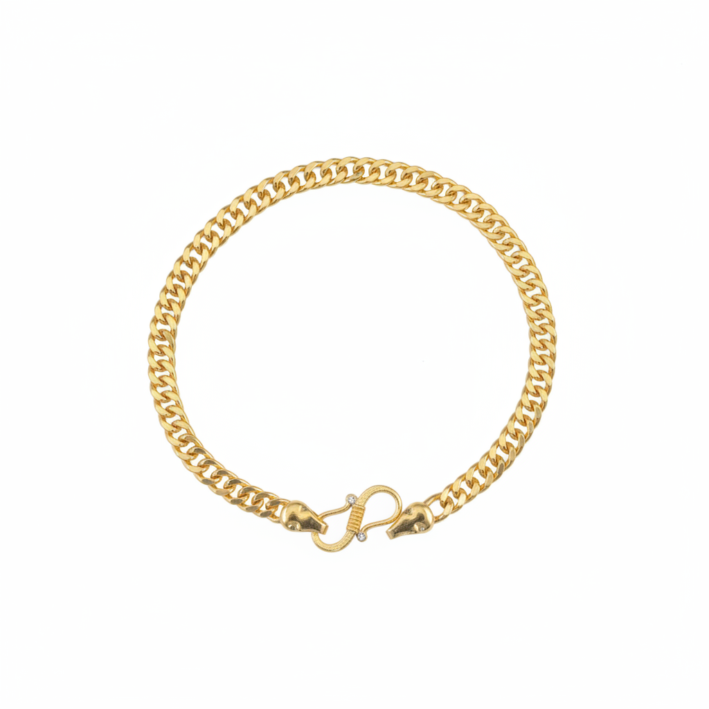 24K Gold Plated Curb Chain Bracelet