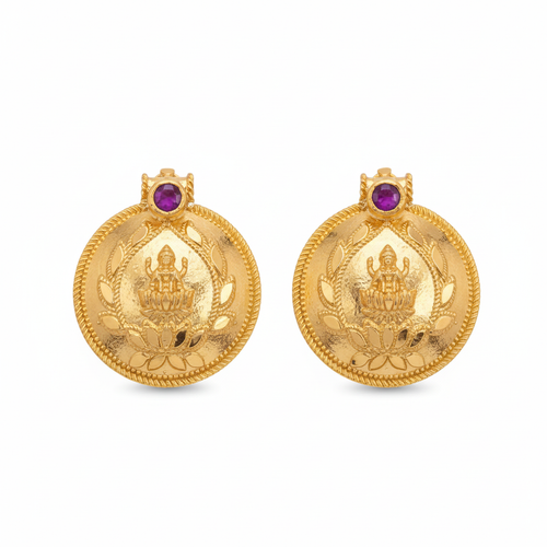 24K Gold Plated Lakshmi Deity Thali Bottu Mangalsutra Pendant