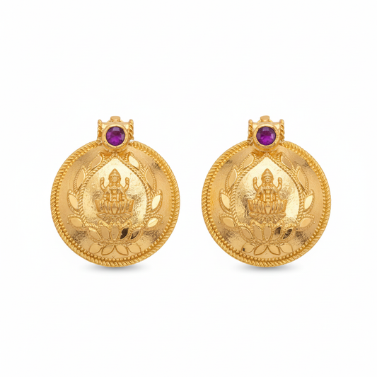 24K Gold Plated Lakshmi Deity Thali Bottu Mangalsutra Pendant