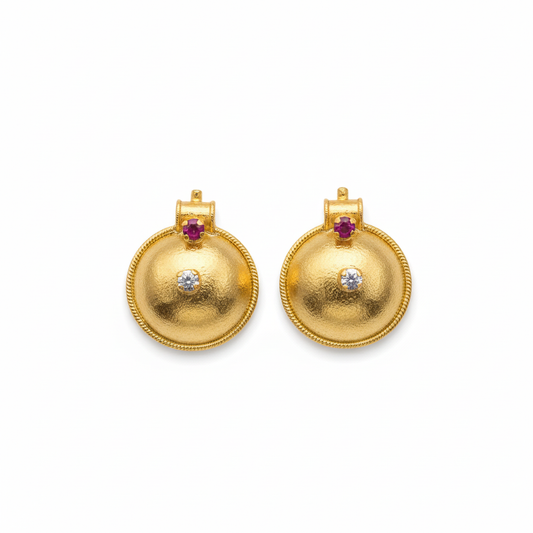 24K Gold Plated Polished Dome Thali Bottu Mangalsutra Pendant