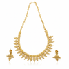 24K Gold Plated Zircon Mango Necklace Set with Earrings