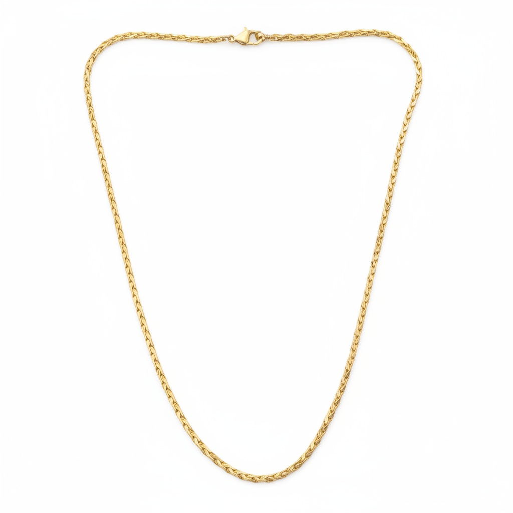 24 Inch Panchloha Wheat Chain - Anti-Tarnish Five Metal Foxtail Necklace