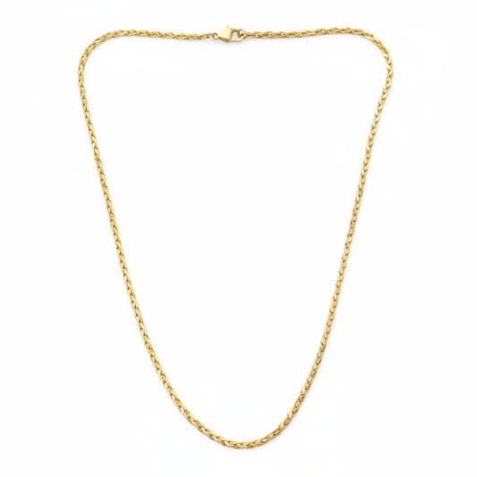 24 Inch Panchloha Wheat Chain - Anti-Tarnish Five Metal Foxtail Necklace