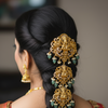 3 Pieces Jada Billalu - Temple Finish Hair Jewellery with Goddess Laxmi