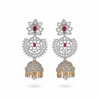 4-in-1 Detachable American Diamond Jhumkas 