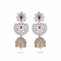 4-in-1 Detachable American Diamond Jhumkas 
