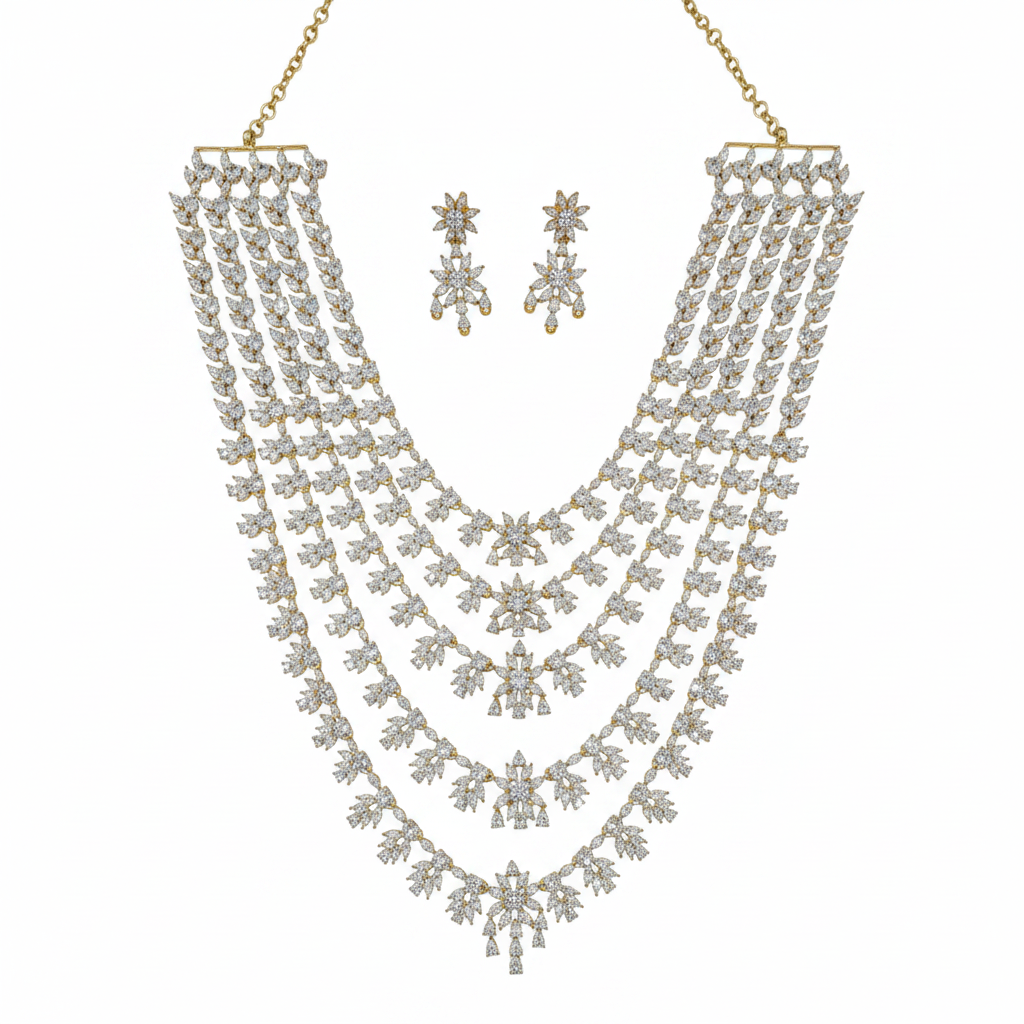 5-Layer CZ Diamond Haram - White Background