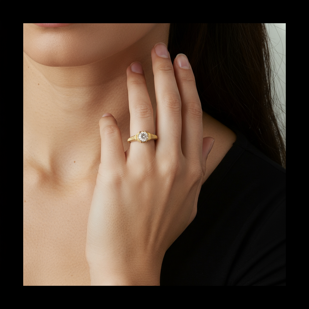 White Zircon Panchloha Ring - Unisex Anti-Tarnish