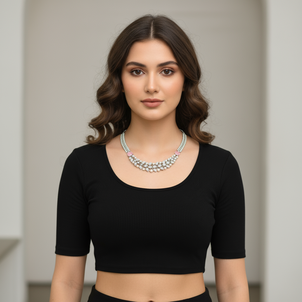 Asp Victorian Zircon Necklace Set
