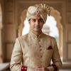 Premium Zircon Kundan Kalangi for Groom Turban - Two Tone Gold & Rhodium