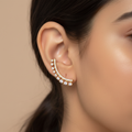 92.5 Silver Gold Plated Ear Climbe