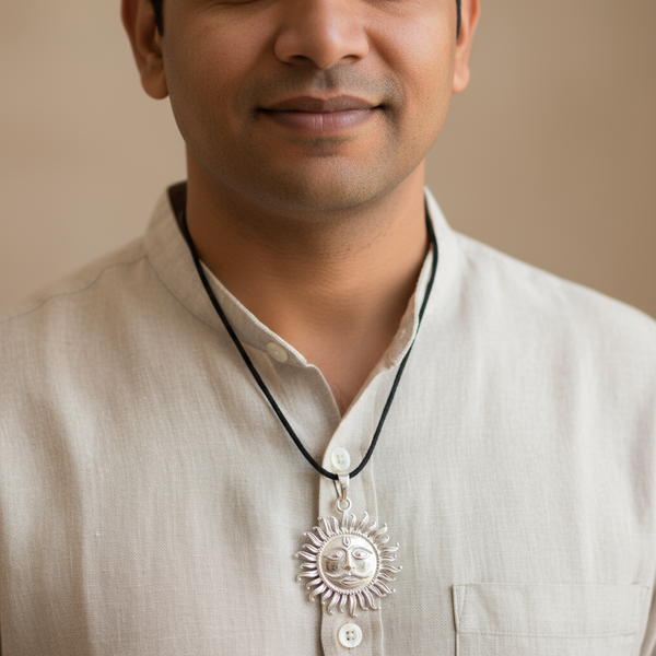 92.5 Silver Lord Surya Locket