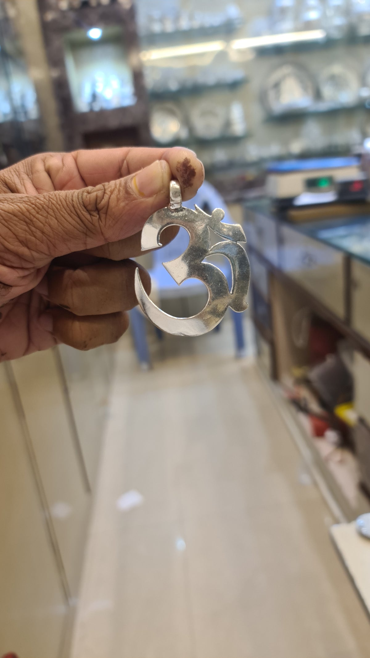 92.5 Silver Om Locket 