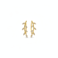 925 Gold Plated Leaf Design Earcuffs Clean
